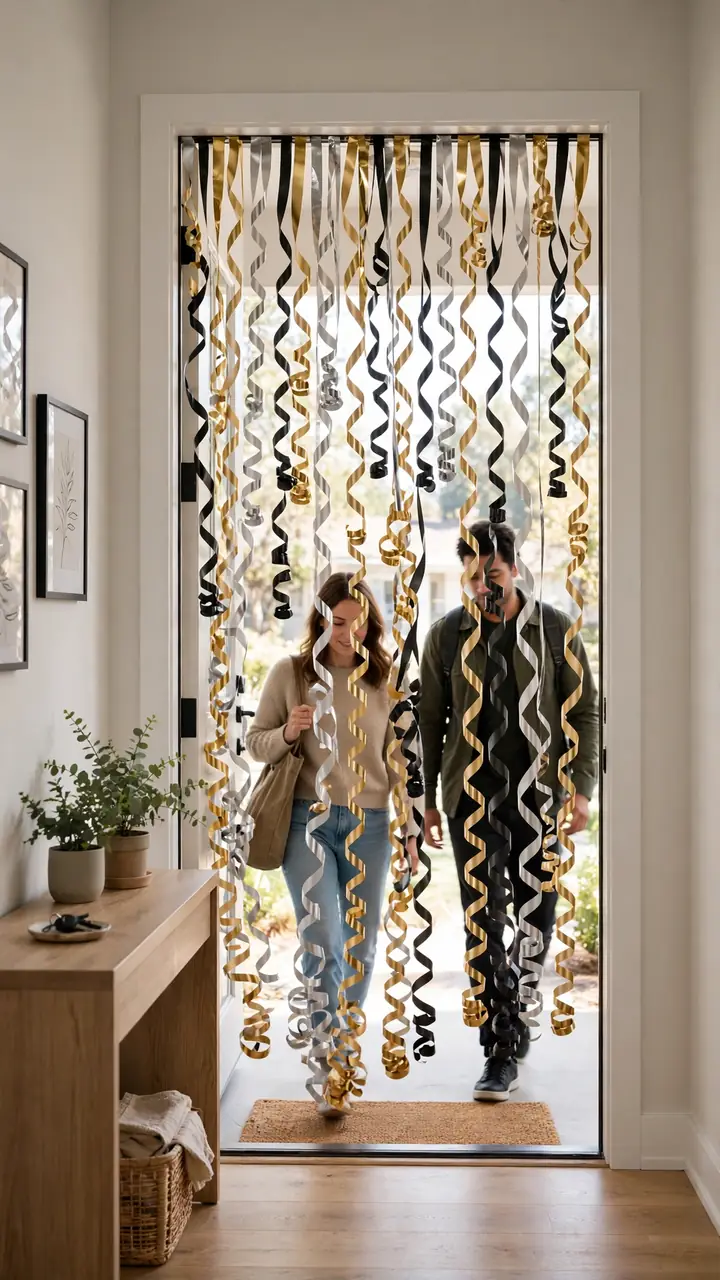Ribbon Curtain Entryway