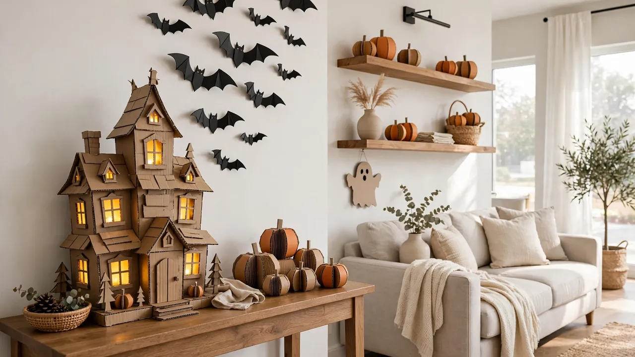 23 Easy DIY Cardboard Halloween Decorations for a Spooky Home