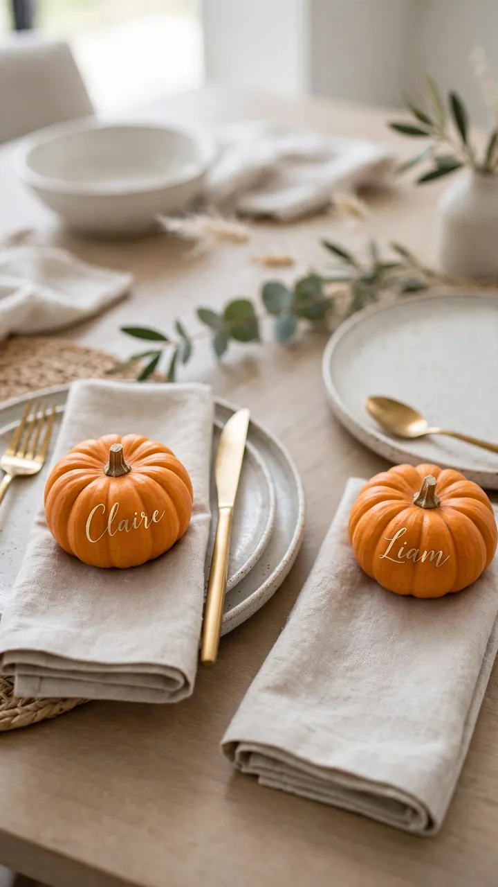 Pumpkin Place Cards