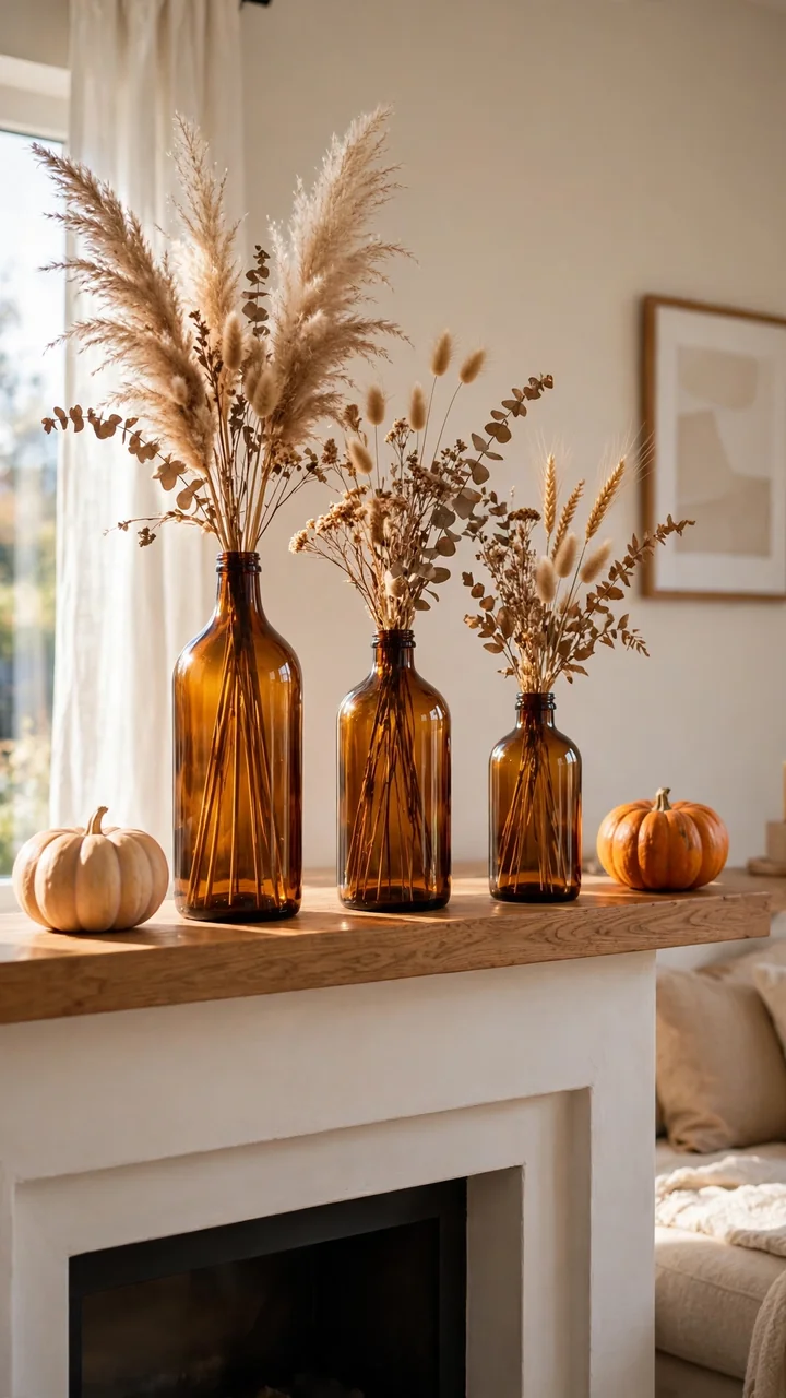 Amber Glass Vases
