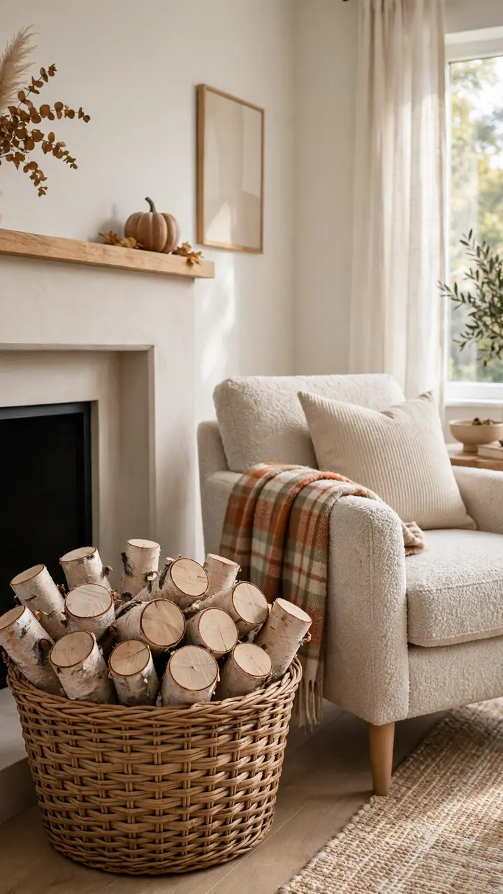 Oak Log Basket